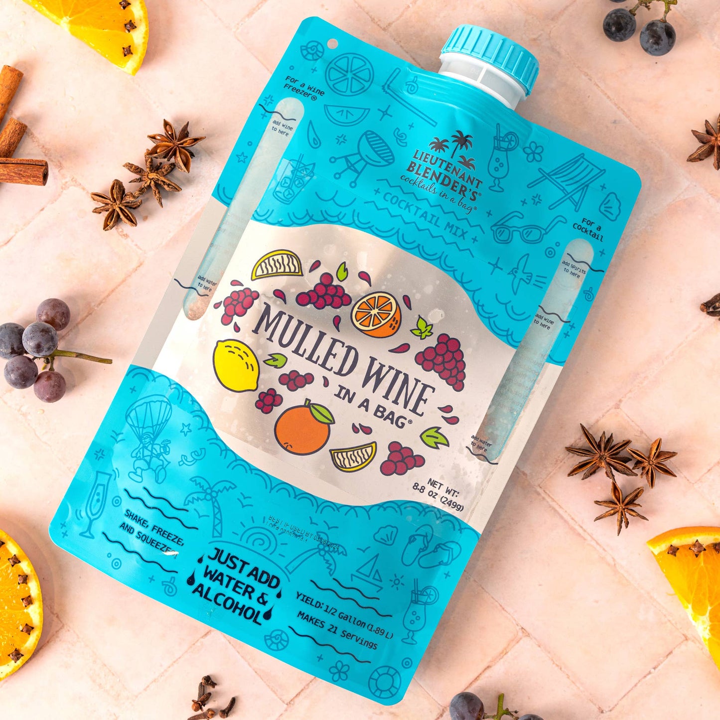 Mulled Wine in a Bag® Cocktail / Mocktail Slushie Mixer
