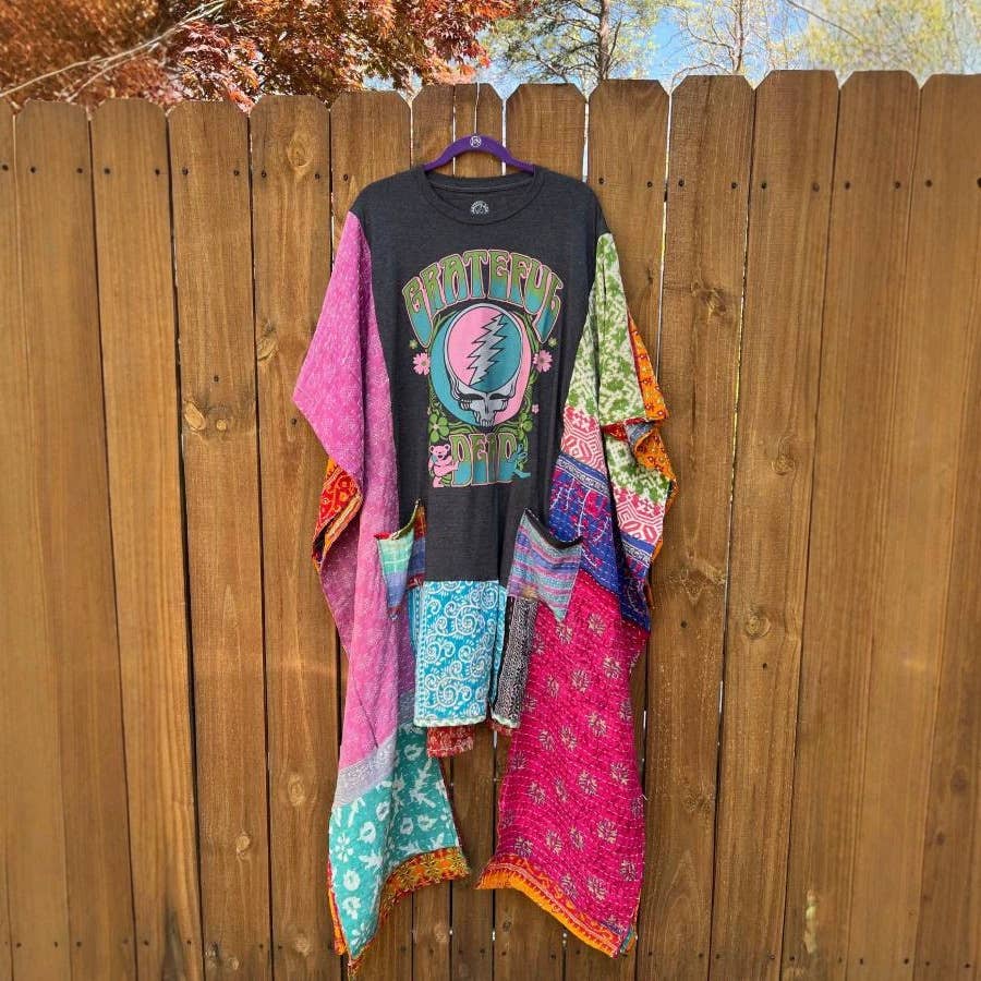 Western Vintage Graphic Batwing Kimono Sleeves Tees Boho Top