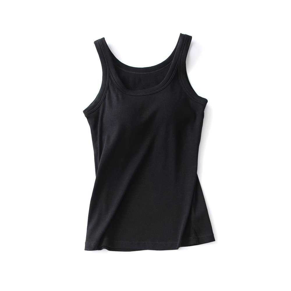 Essential basic rib tank top
