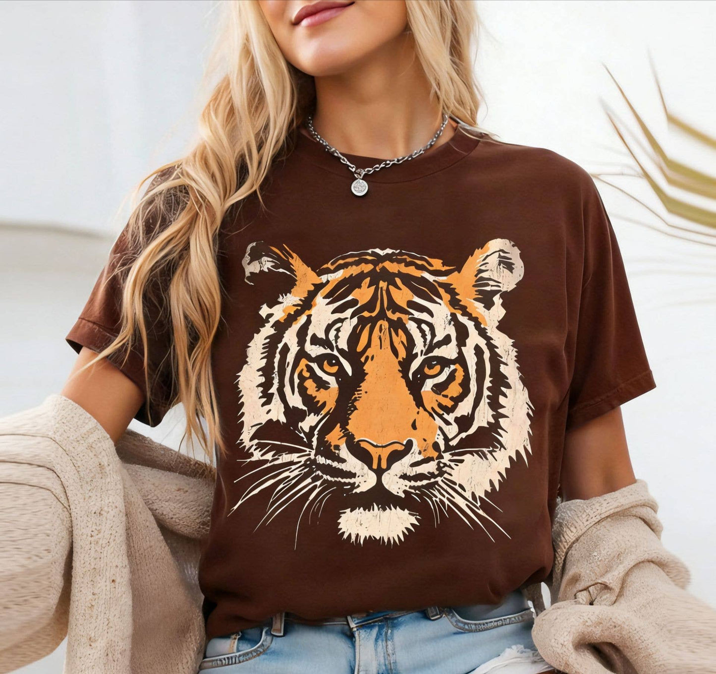 Vintage Tiger Shirt Retro Graphic Cotton Tees