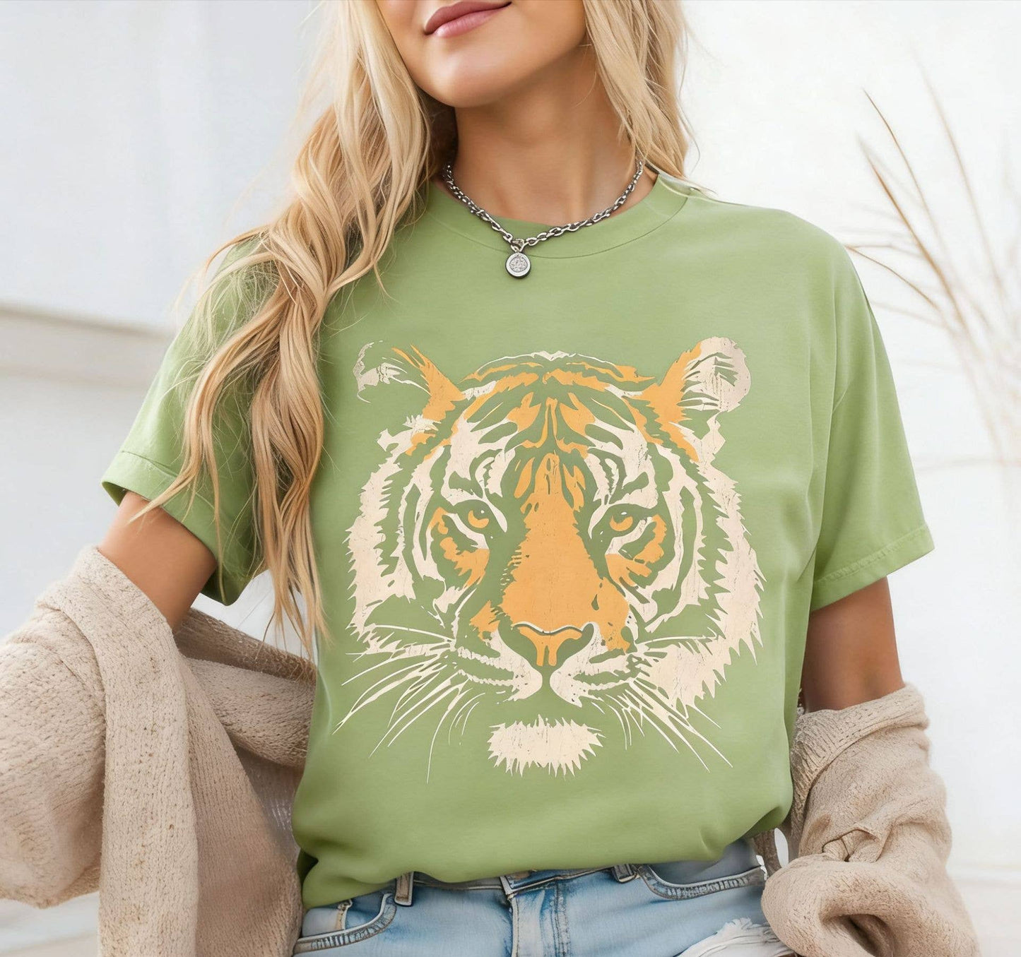 Vintage Tiger Shirt Retro Graphic Cotton Tees