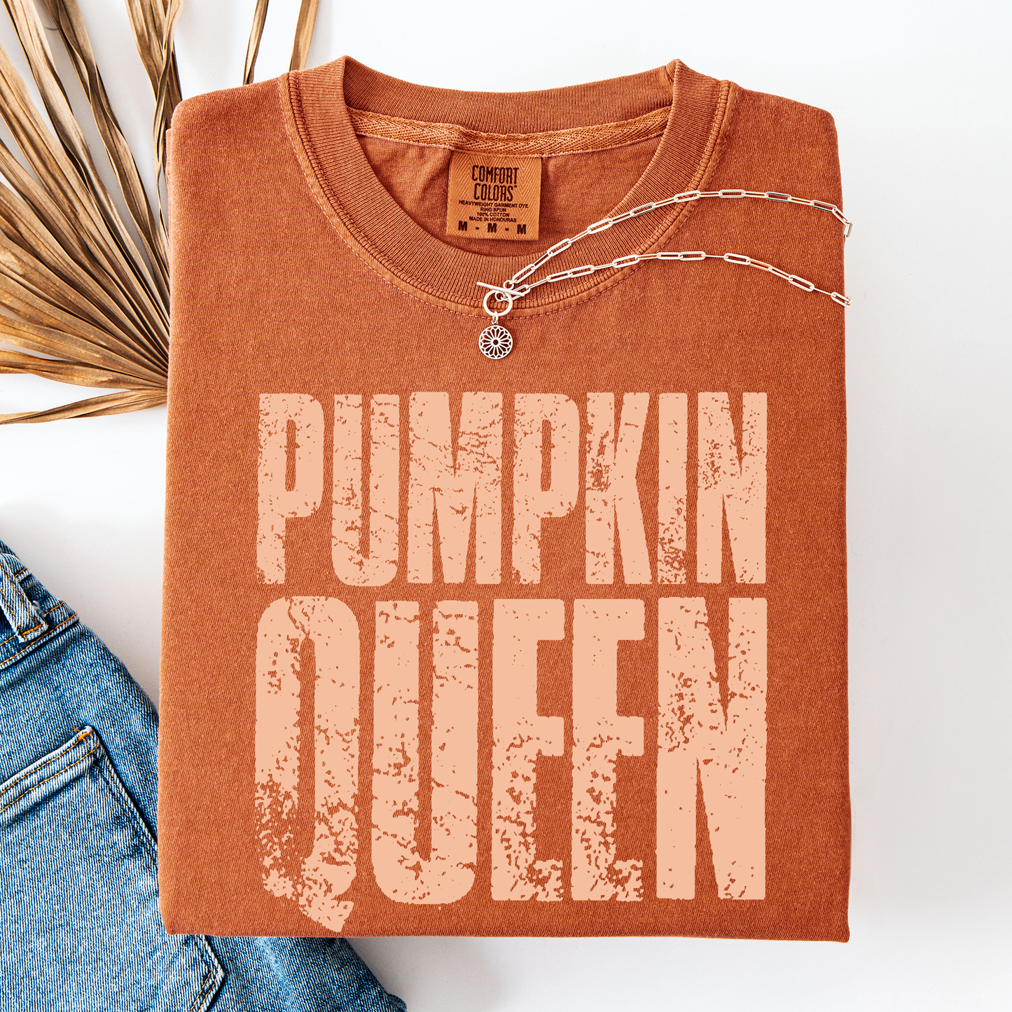 Pumpkin Queen, Halloween, Autumn Fall Comfort Colors T-Shirt