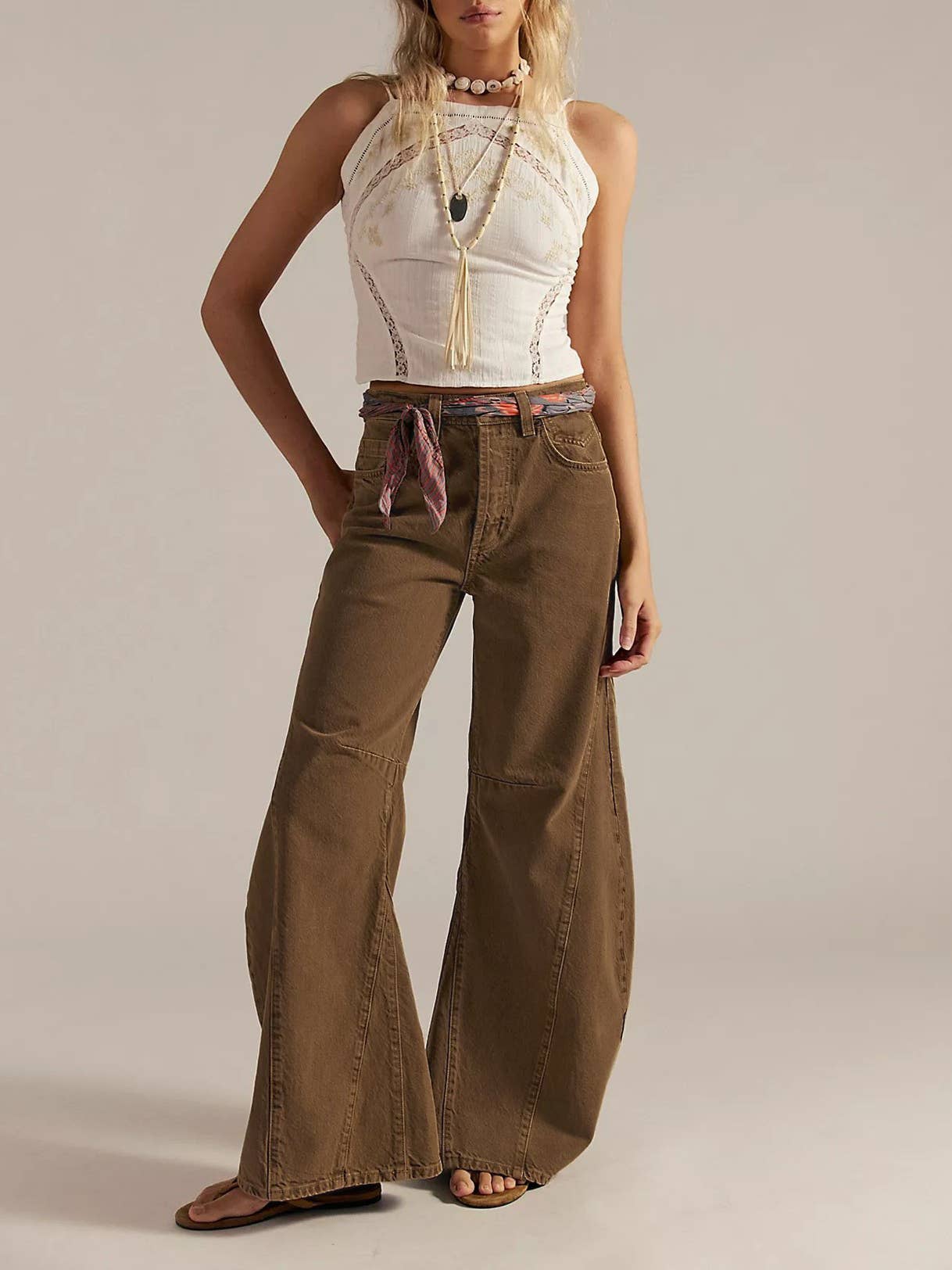 Retro Style Old School Slouchy Flared Puddle Jeans