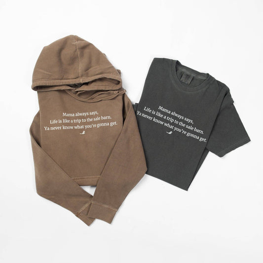 'Life is like a trip to the sale barn...' Charcoal Tee