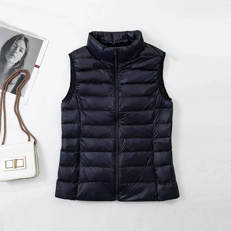 Essential basic puffer vest Slim-fit sleeveless jacket