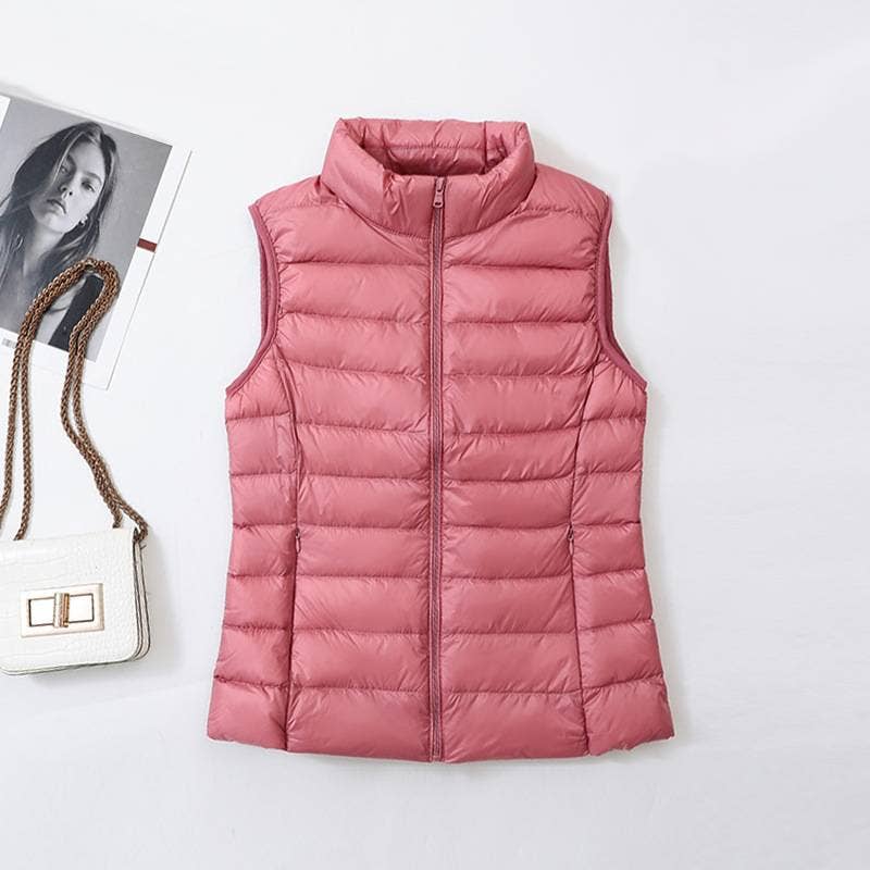 Essential basic puffer vest Slim-fit sleeveless jacket