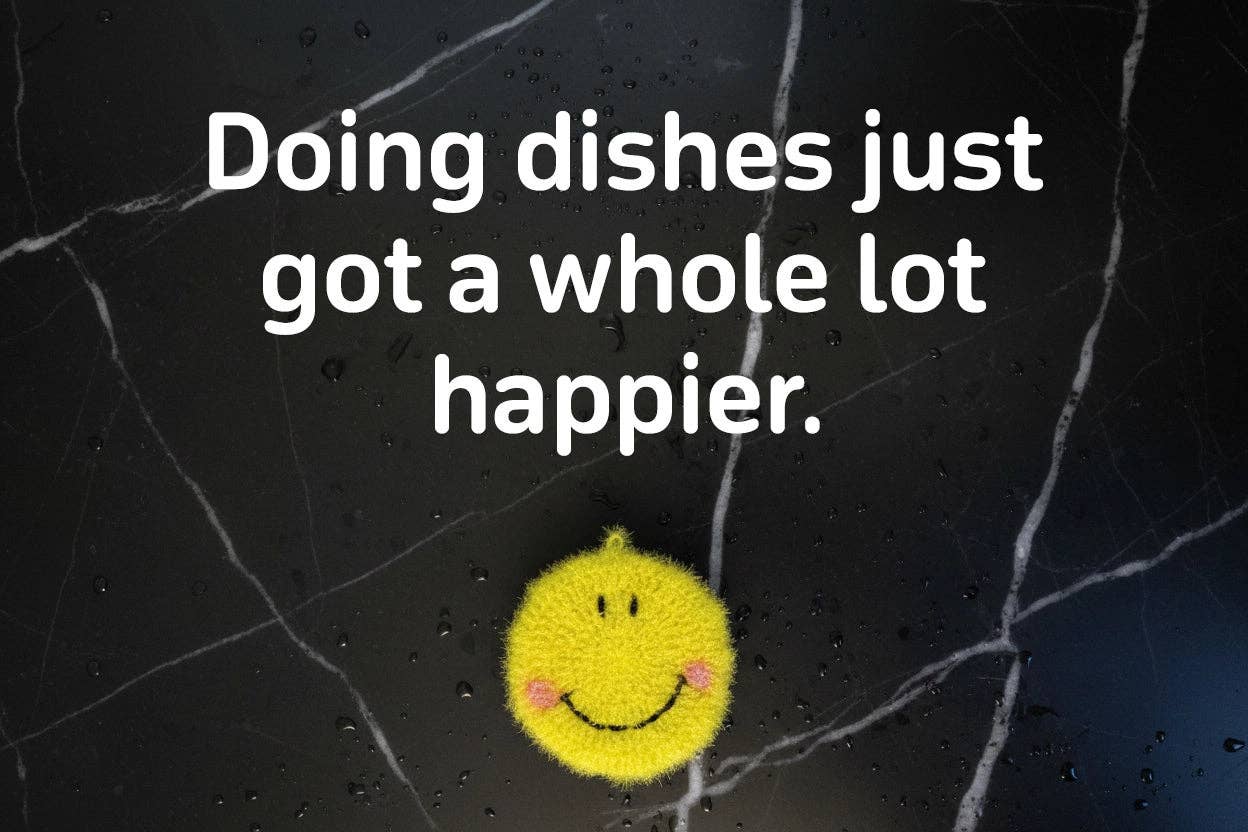 Sunny Scrubby - Cute & Durable Happy Face Dish Scrubber