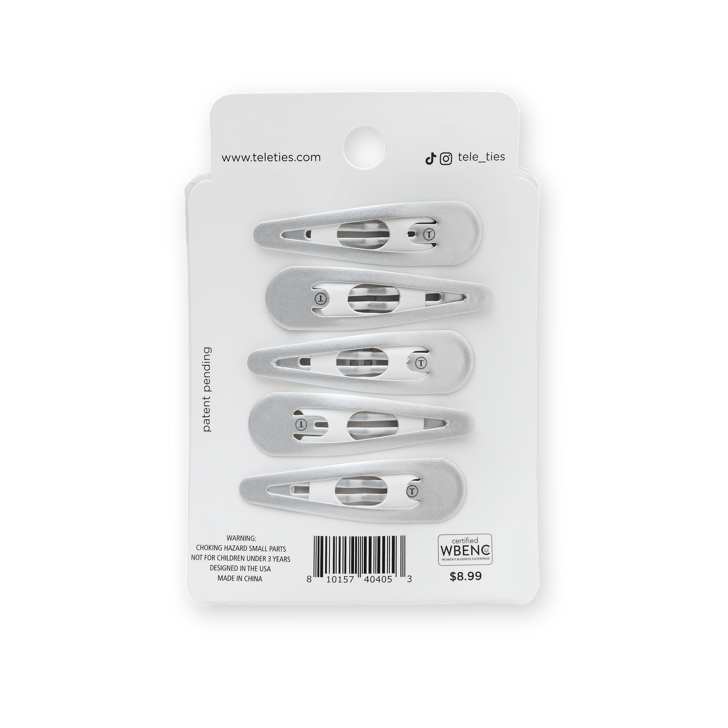 Snap Clip | Silver | 6 Count