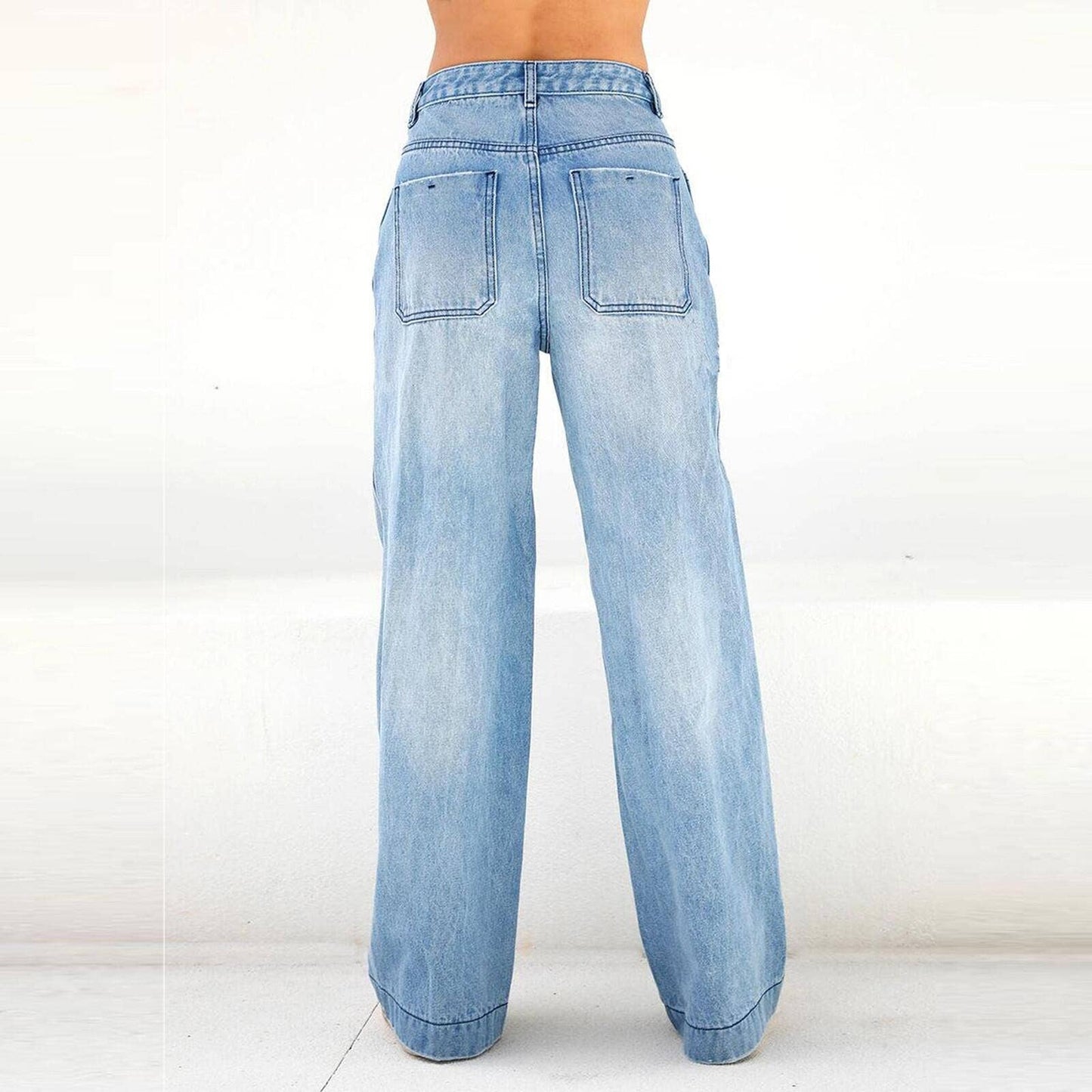 High Waisted Loose Wide Leg Women's Jeans
