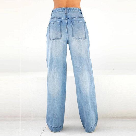 High Waisted Loose Wide Leg Women's Jeans