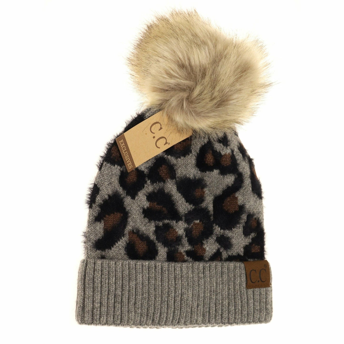 Leopard Pom Beanie HAT2061