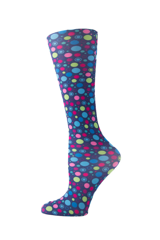 Bubbles - Cutieful Compression Socks: 8-15 MMHG Sheer