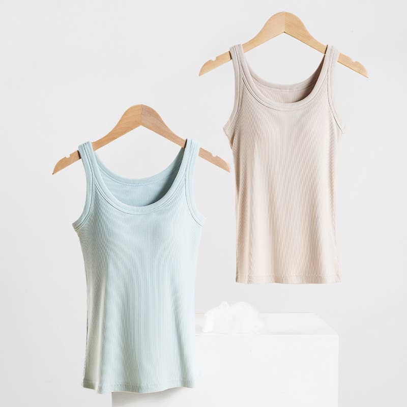 Essential basic rib tank top