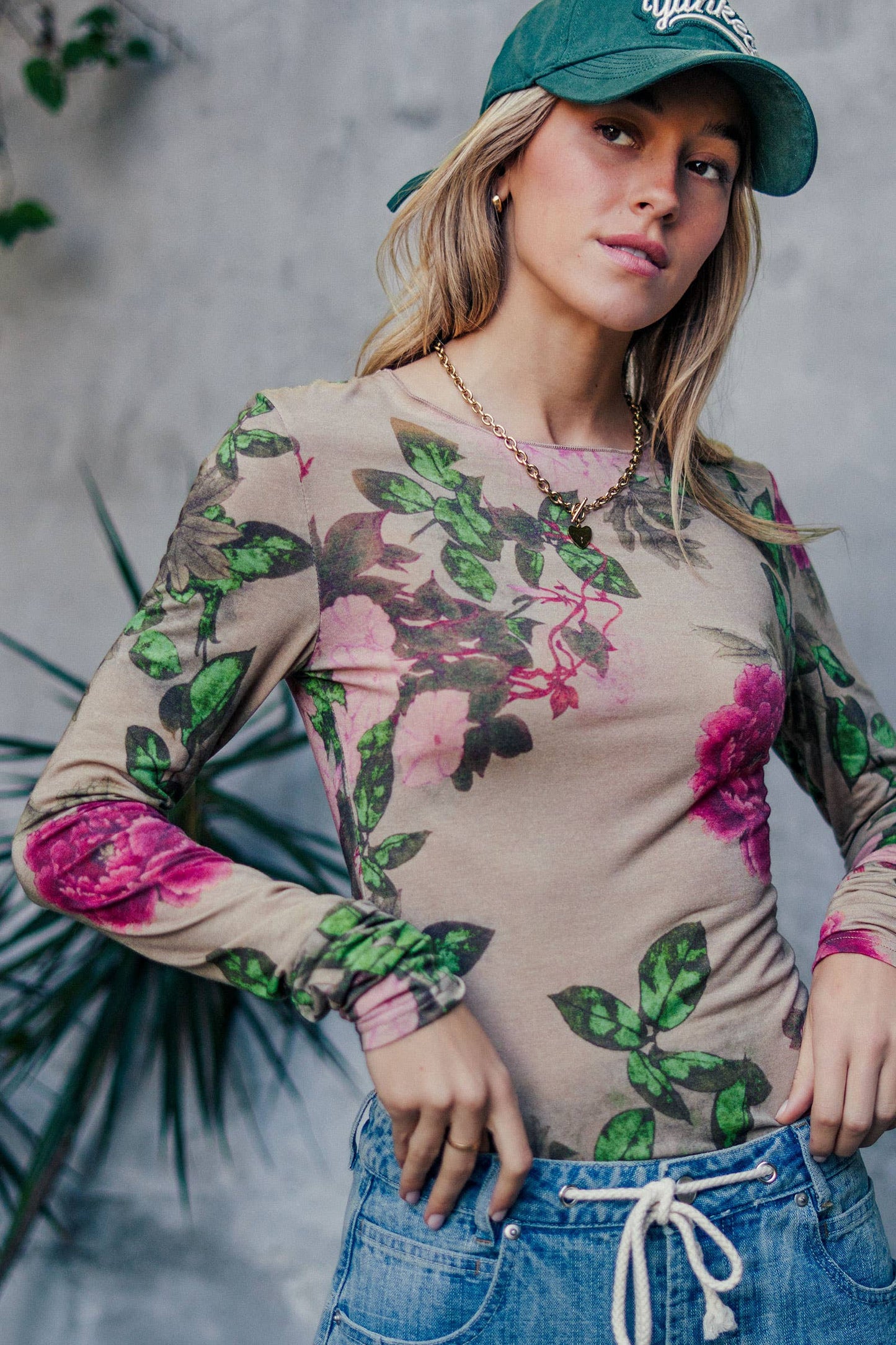 Vintage Floral Long Sleeve Top