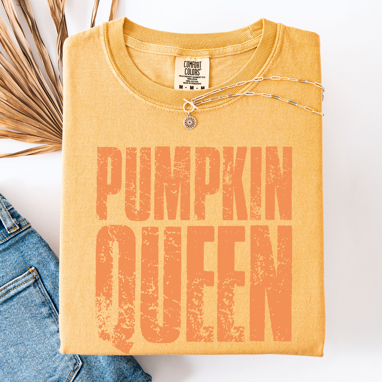 Pumpkin Queen, Halloween, Autumn Fall Comfort Colors T-Shirt