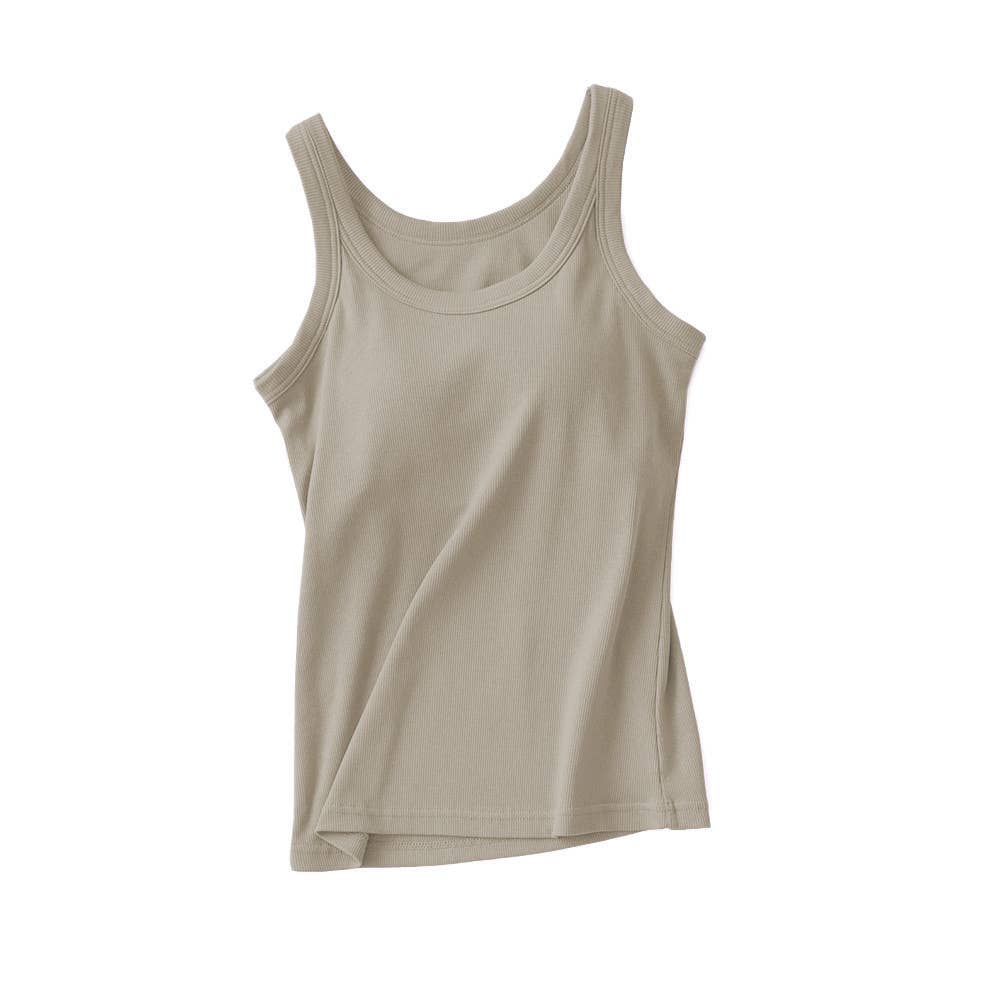 Essential basic rib tank top