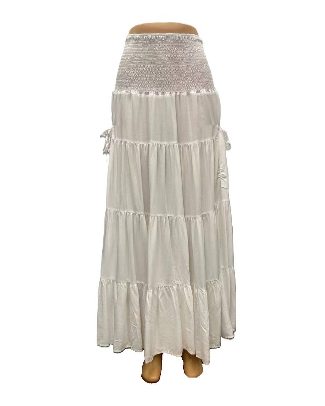 Bohemian Loose Plain Pockets Wrap Skirts