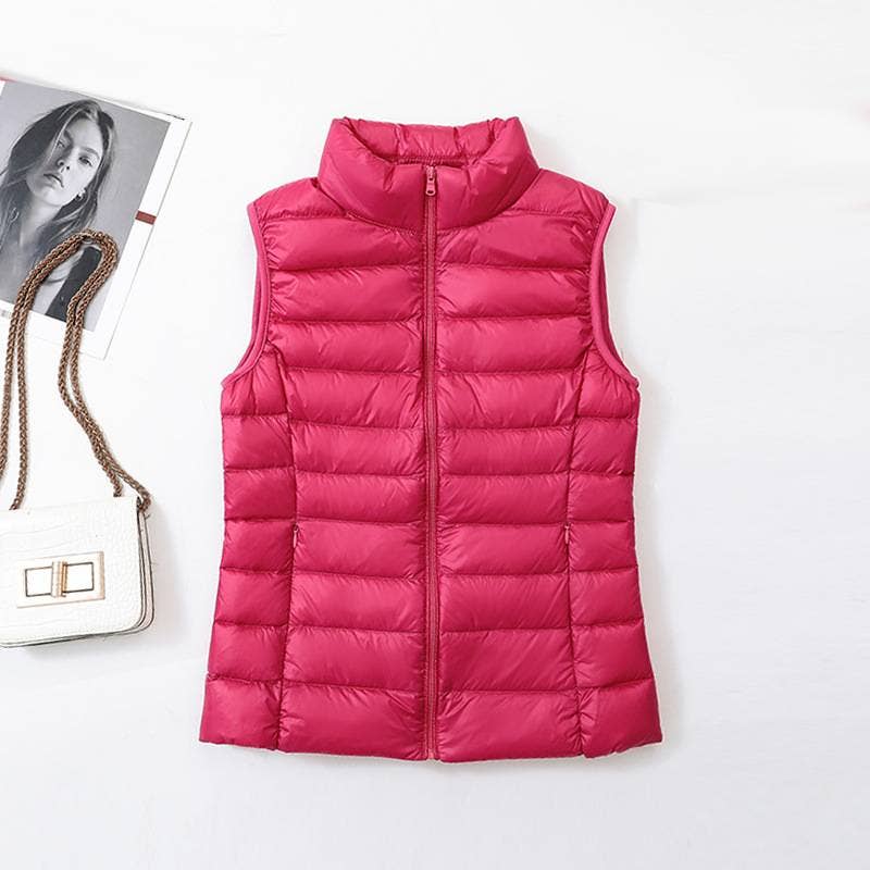 Essential basic puffer vest Slim-fit sleeveless jacket
