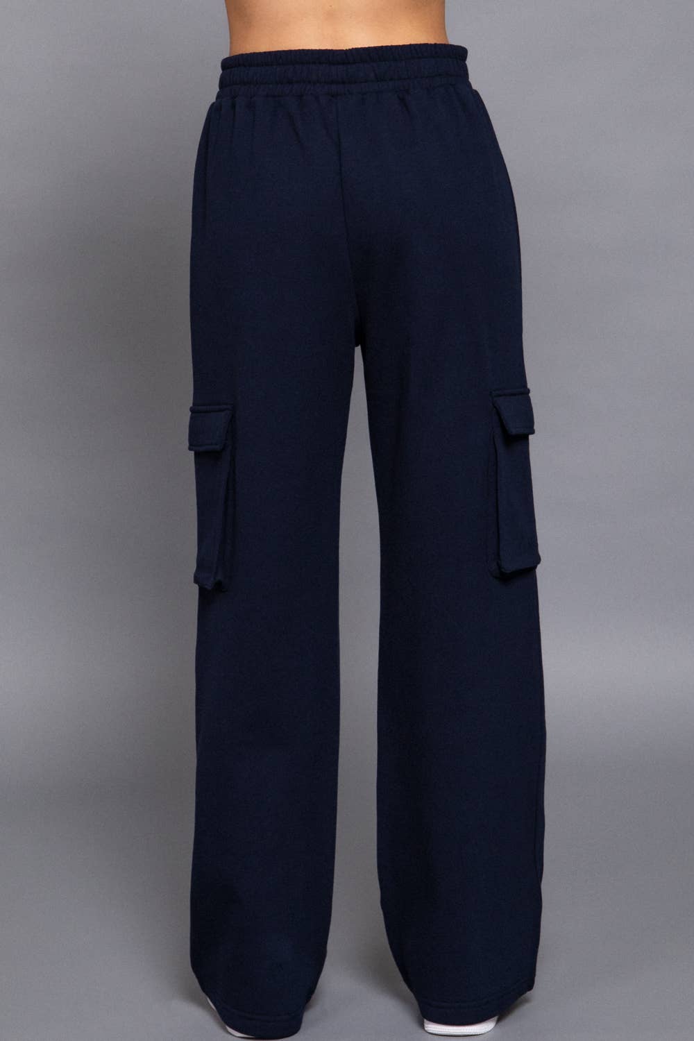 Waist Band Inner Fleece French Terry Cargo Long Pants