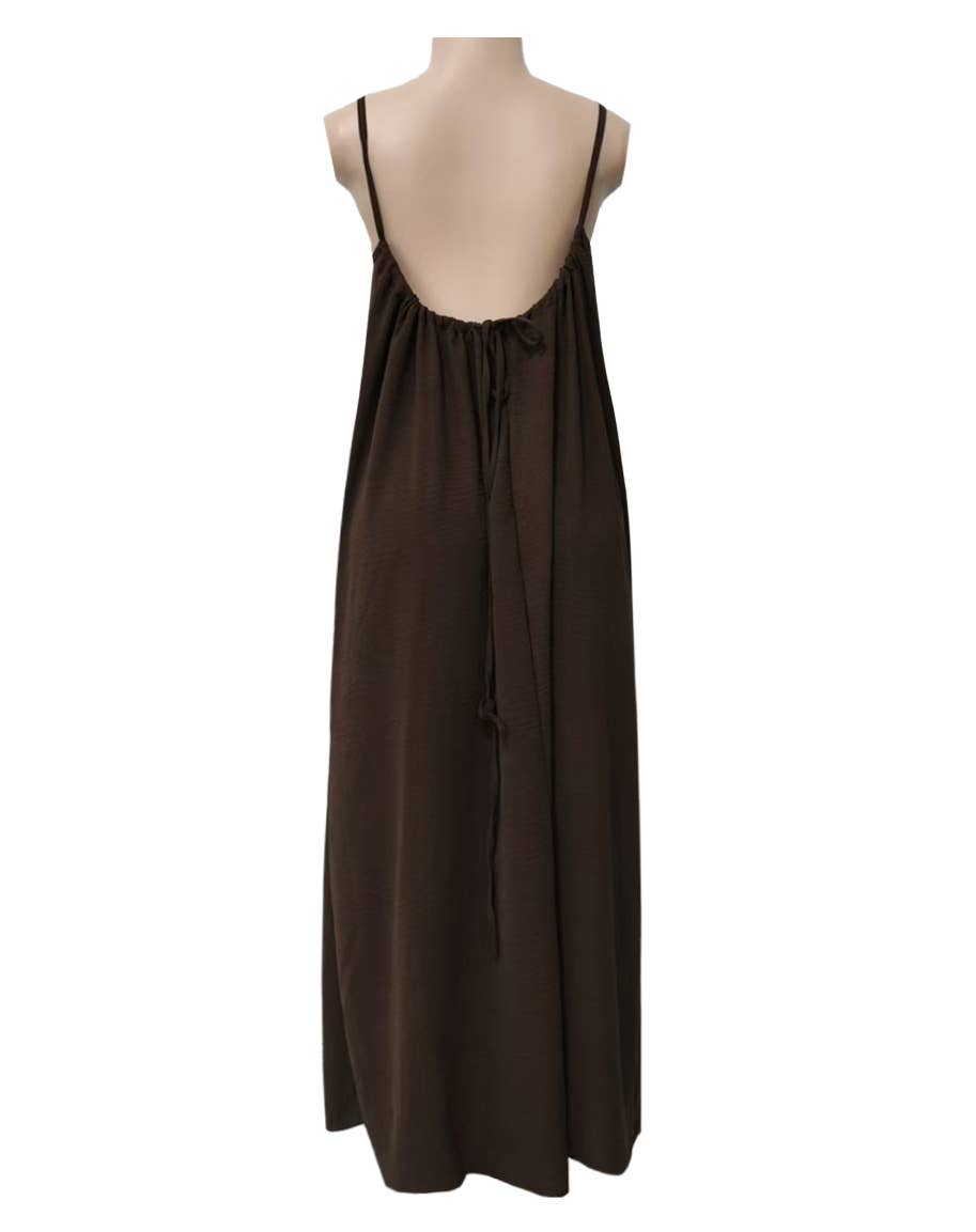 Boho Beach Backless Tie Multi Color Cami Dress