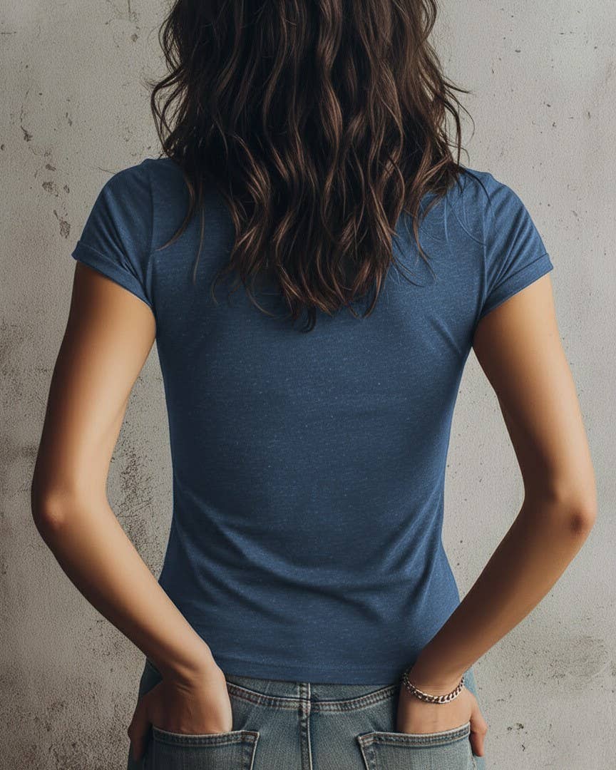 Vintage Half-Zip Neck Slim Fit Short Sleeve Tee