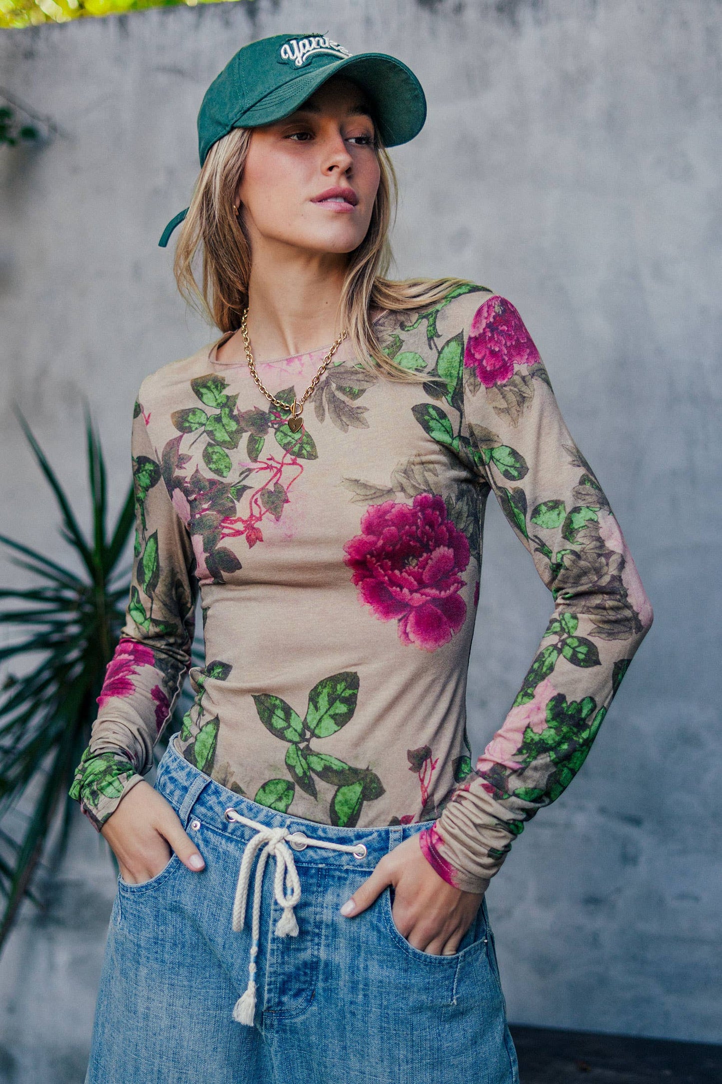 Vintage Floral Long Sleeve Top