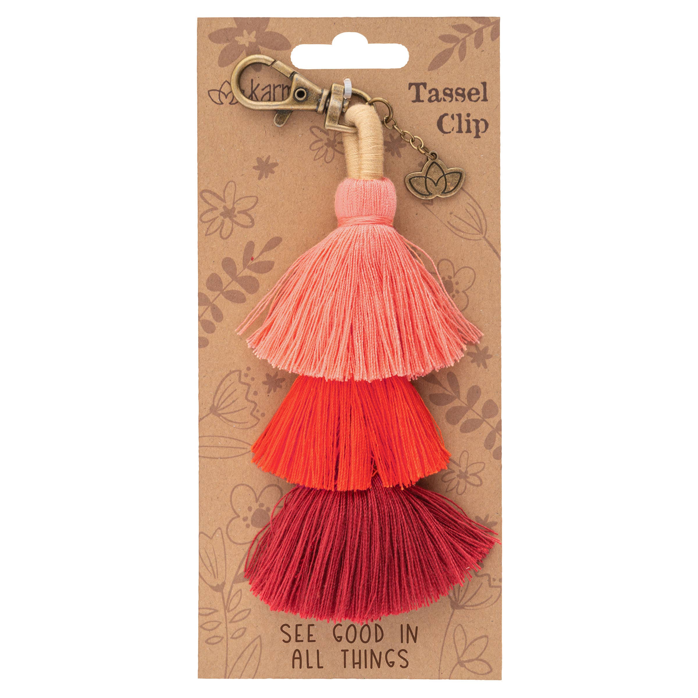 Runway Key Chain Tassel Clip Keychain: See Good - Pink – Long Term Medical Supply and ...