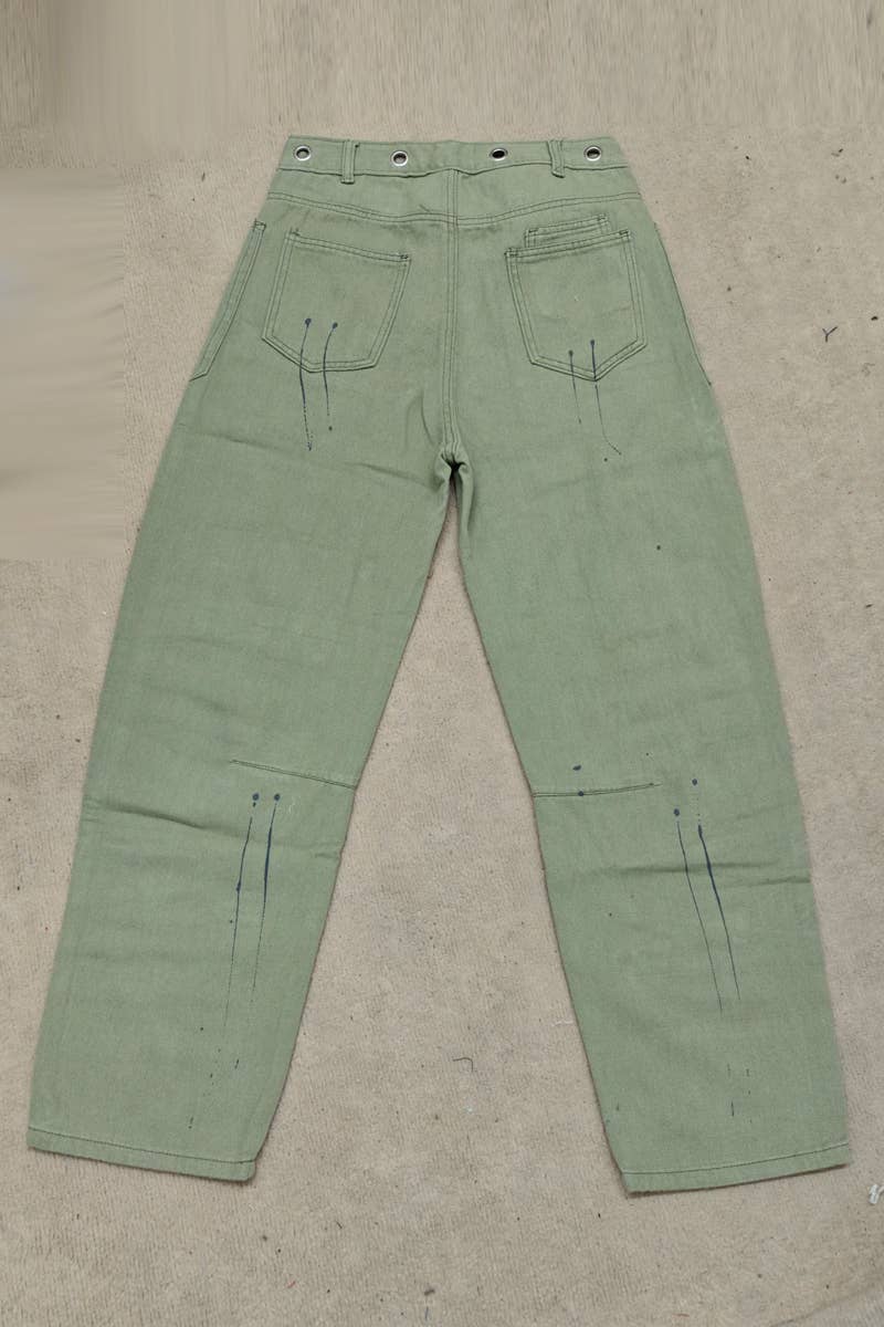 Cargo Pocket Straight-Leg Jeans