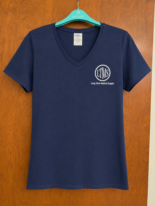 Woman's Port & Company V Neck Tee Shirt