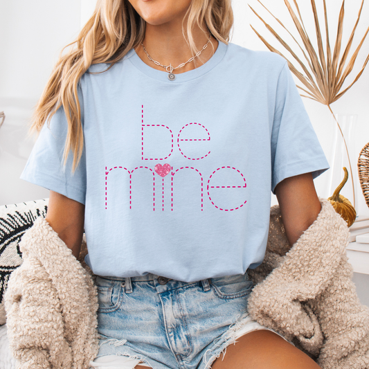 Be mine women's Valentine's t-shirt, Faux glitter heart