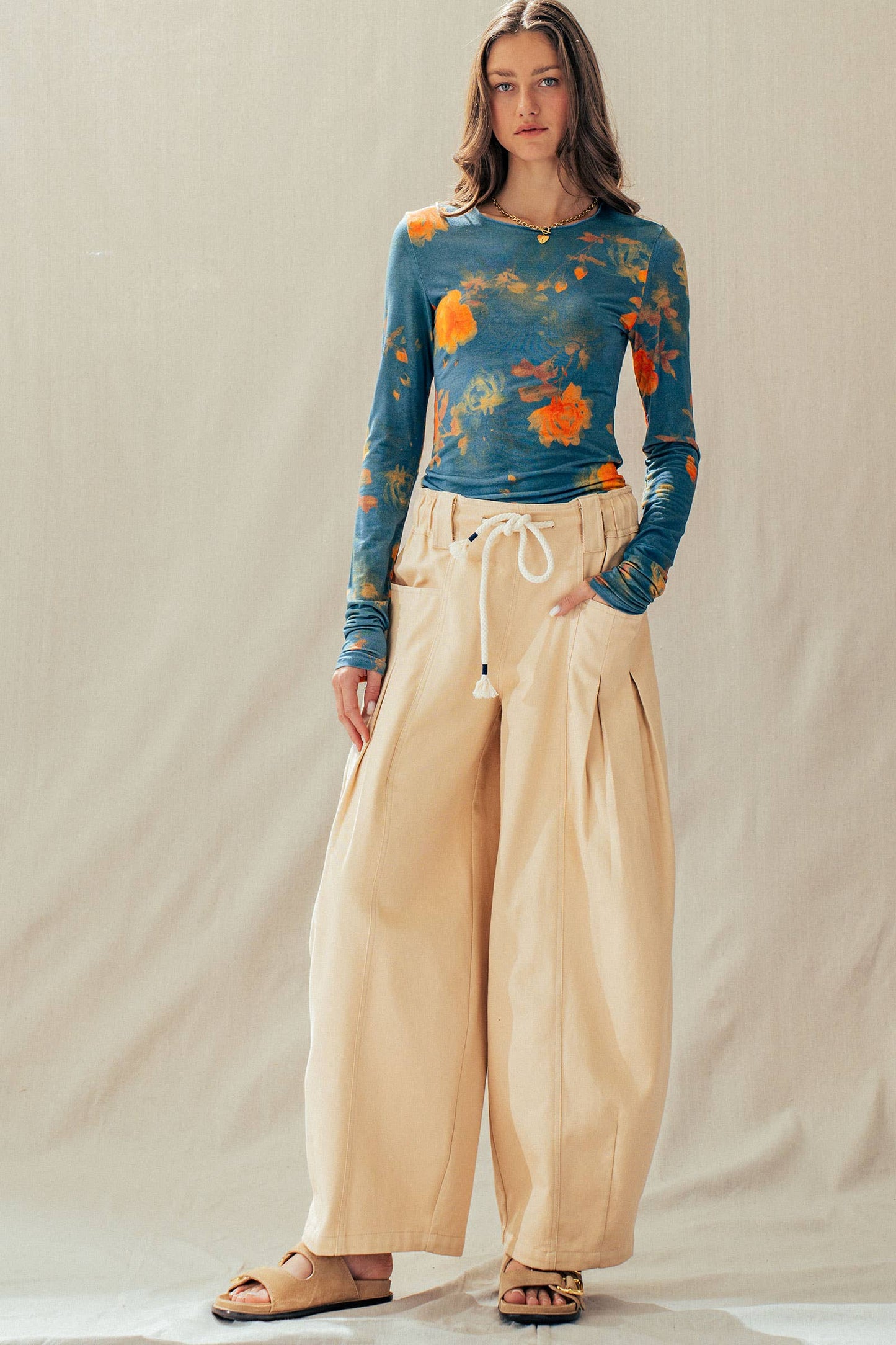 Vintage Floral Long Sleeve Top