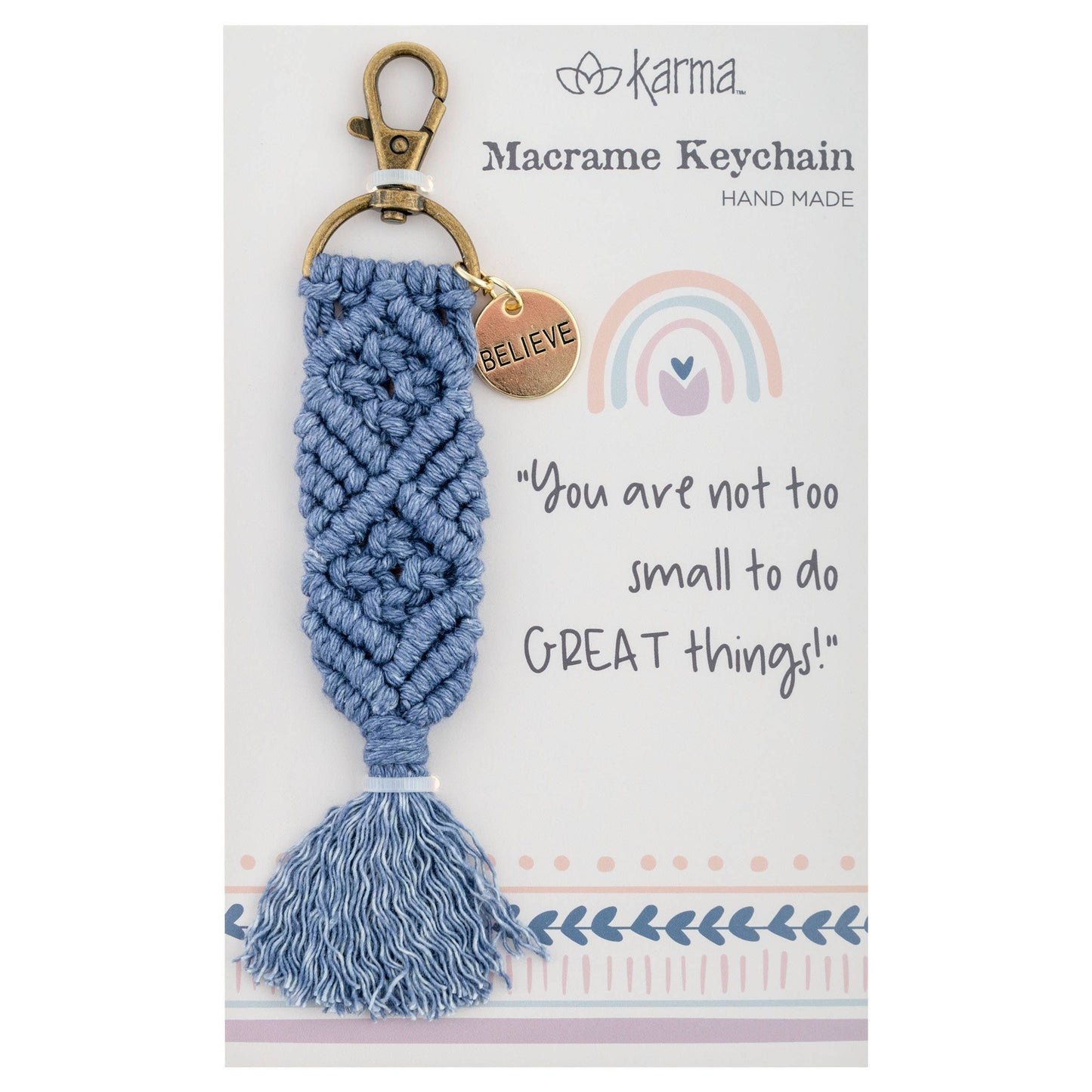 Macrame Keychains: Believe