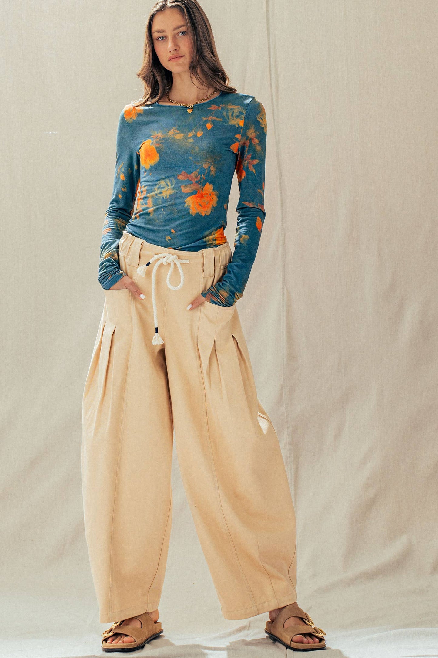 Vintage Floral Long Sleeve Top