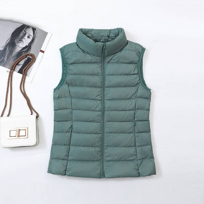 Essential basic puffer vest Slim-fit sleeveless jacket