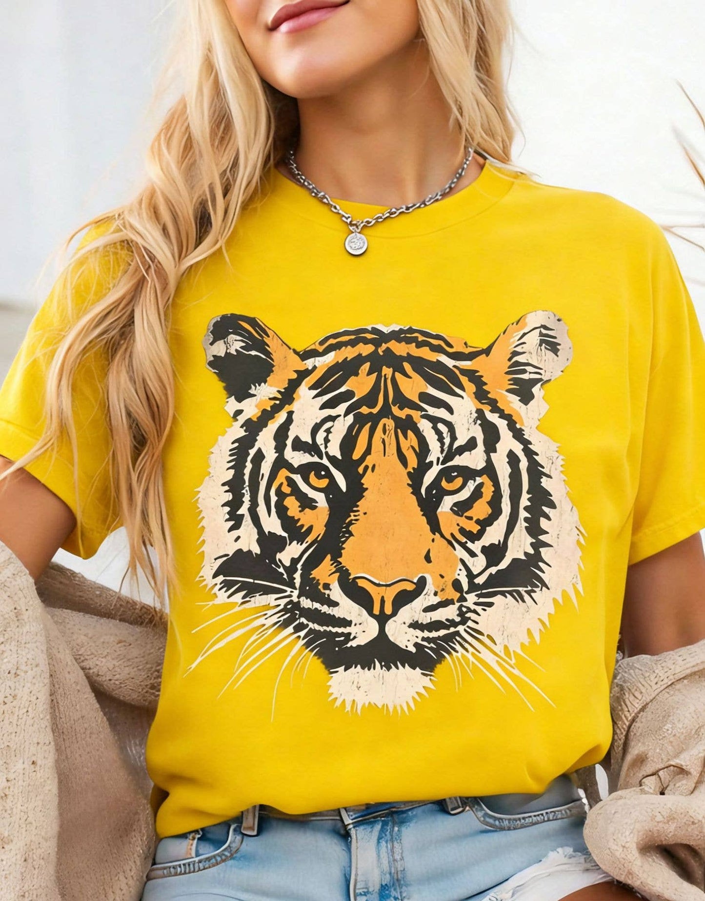 Vintage Tiger Shirt Retro Graphic Cotton Tees