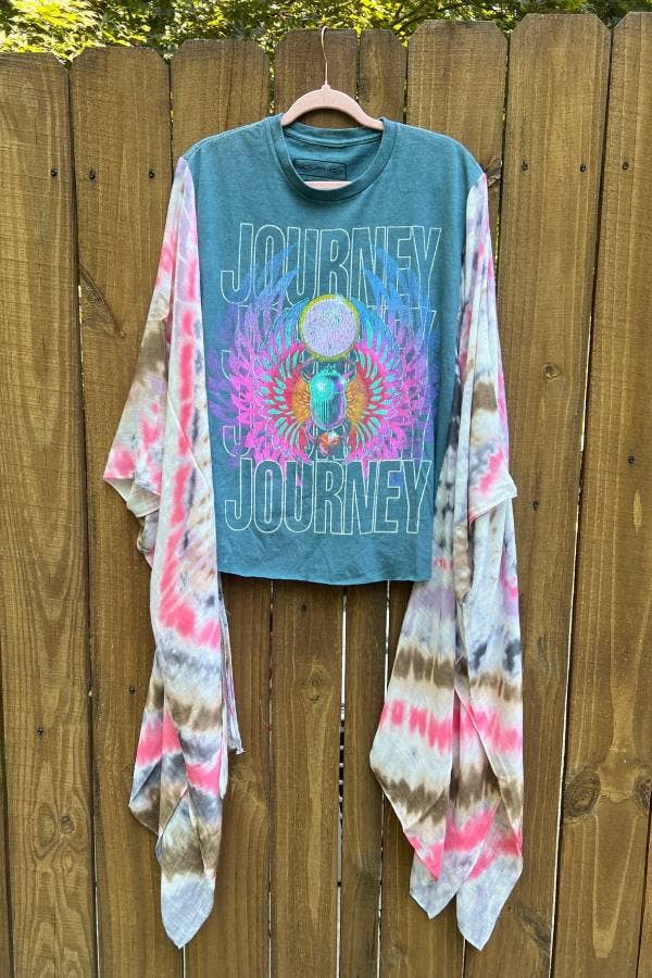 Western Vintage Graphic Batwing Kimono Sleeves Tees Boho Top