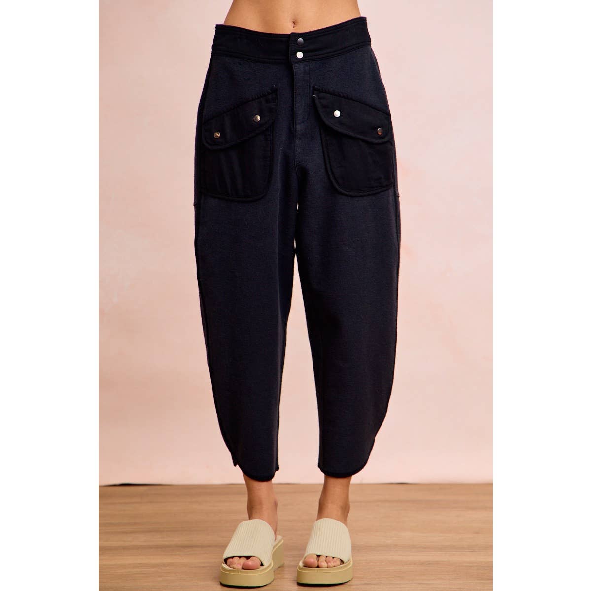 WASHED TERRY PANTS WITH POCKETS