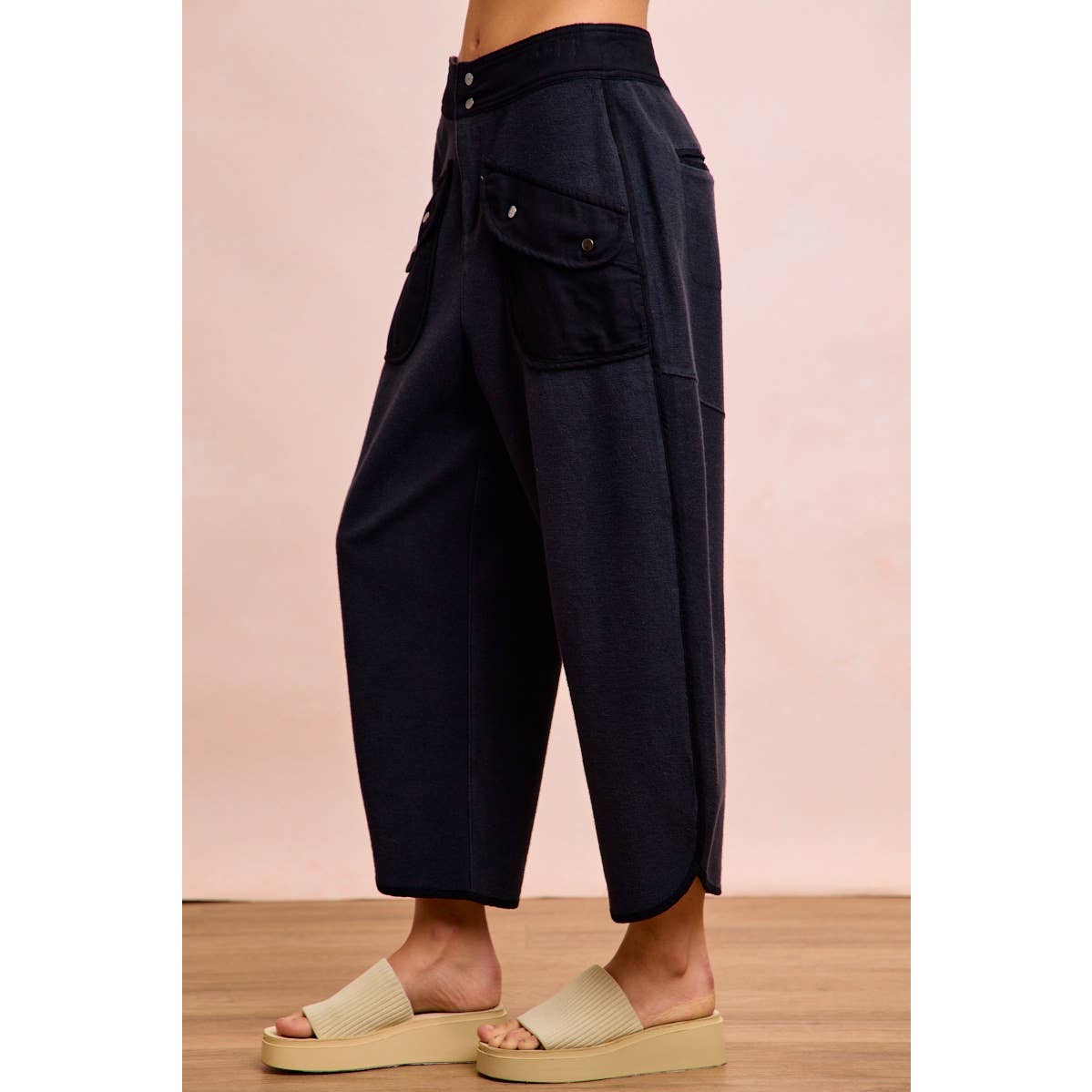 WASHED TERRY PANTS WITH POCKETS