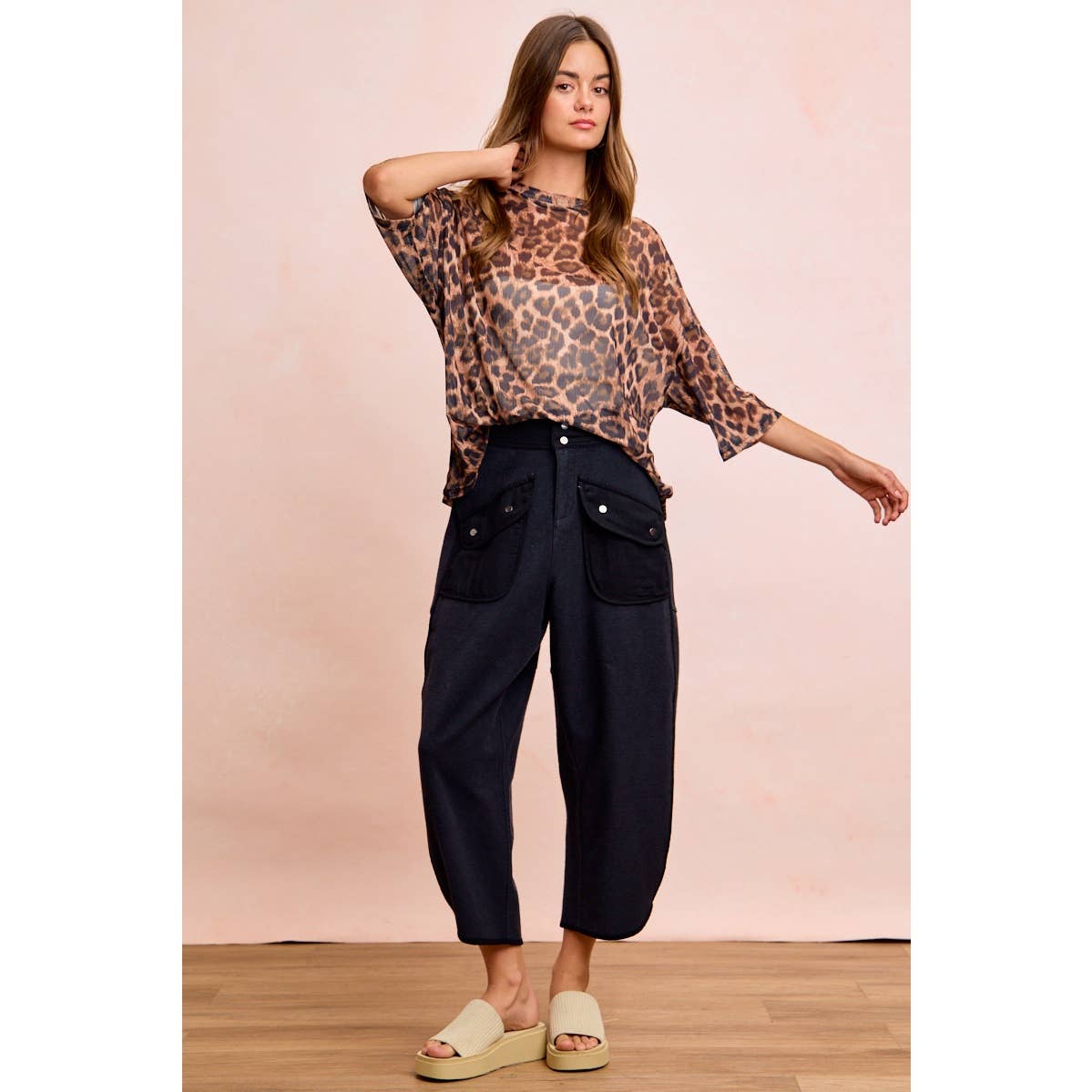 WASHED TERRY PANTS WITH POCKETS
