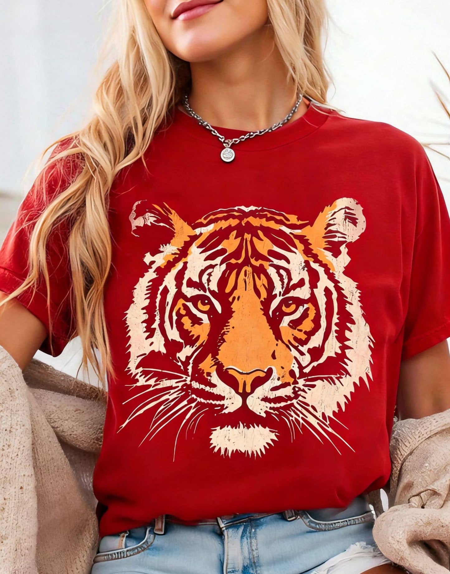 Vintage Tiger Shirt Retro Graphic Cotton Tees