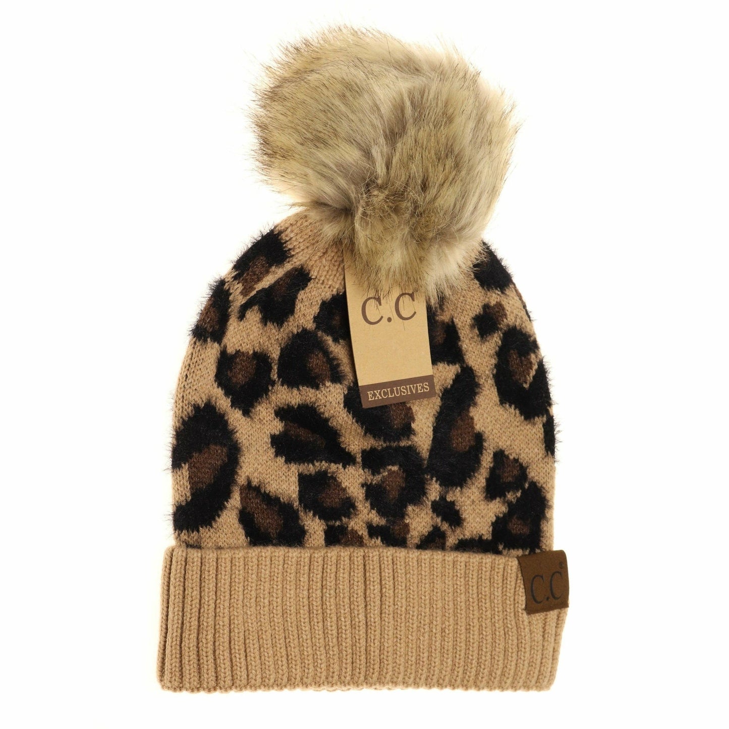 Leopard Pom Beanie HAT2061