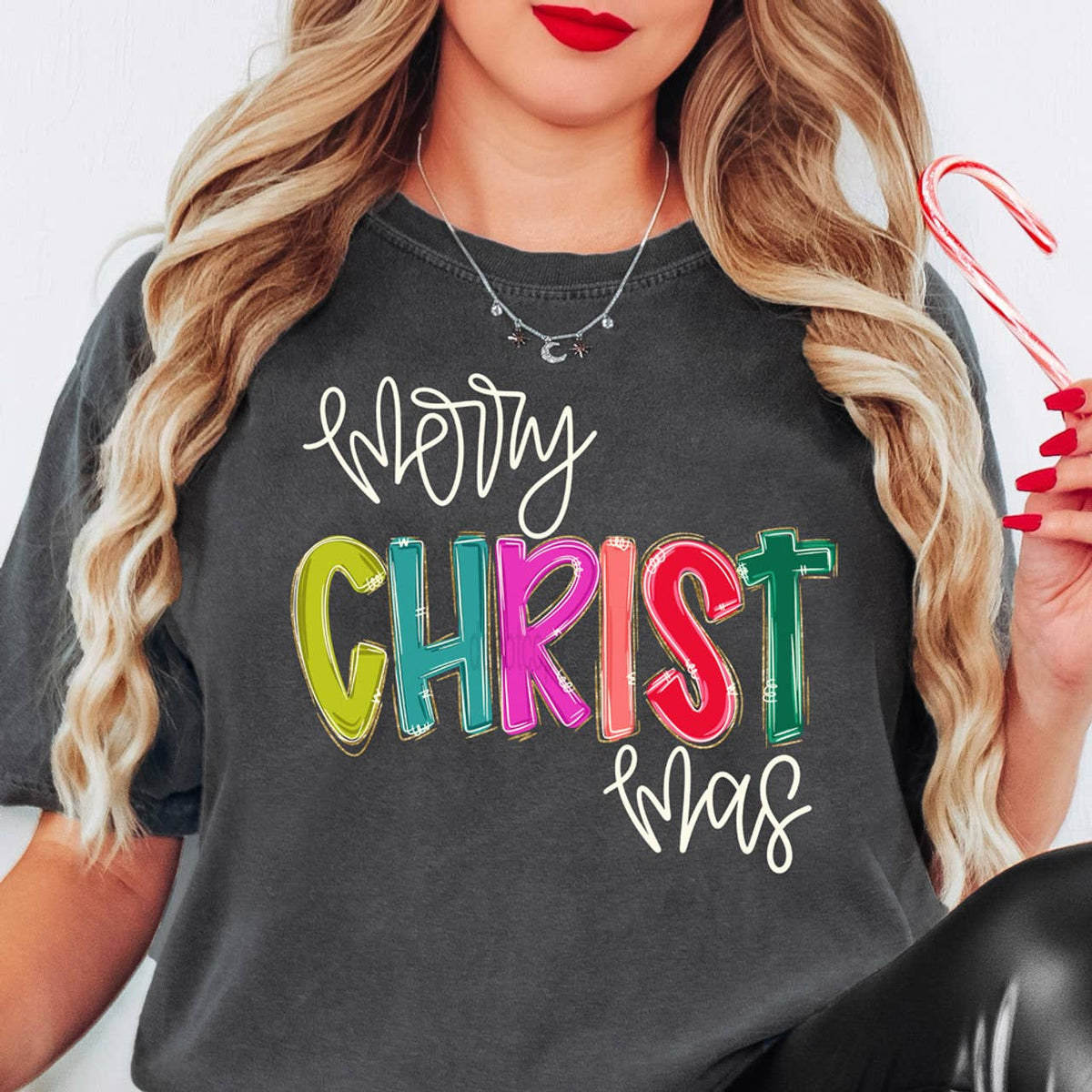 Colorful Merry CHRISTmas Tee