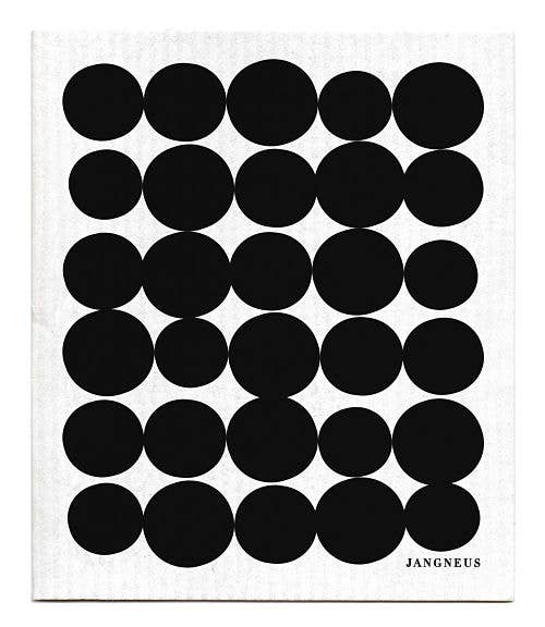 Swedish Dishcloth - Spots - Black