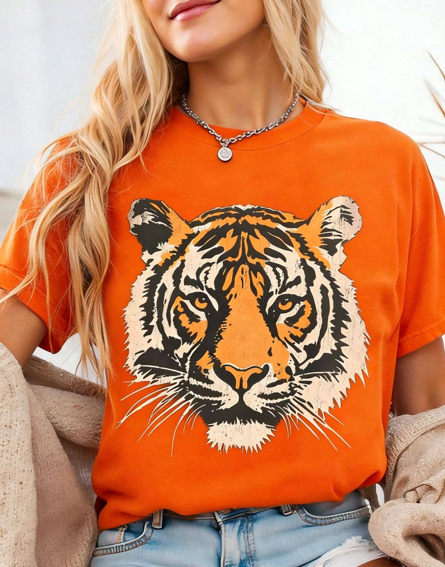 Vintage Tiger Shirt Retro Graphic Cotton Tees