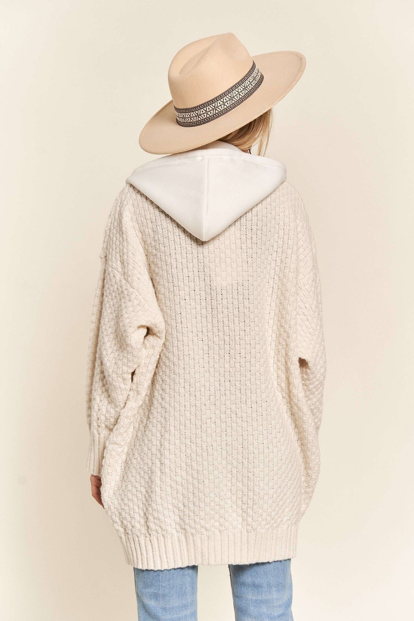 ZIP UP SWEATER HOODIE JACKET