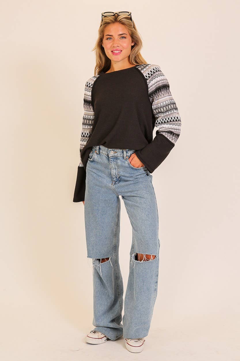 Harvest Hues Waffle Knit Top