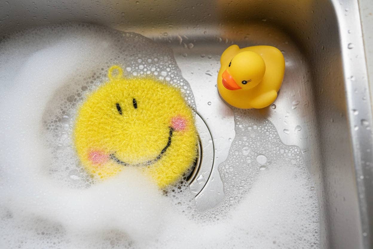 Sunny Scrubby - Cute & Durable Happy Face Dish Scrubber