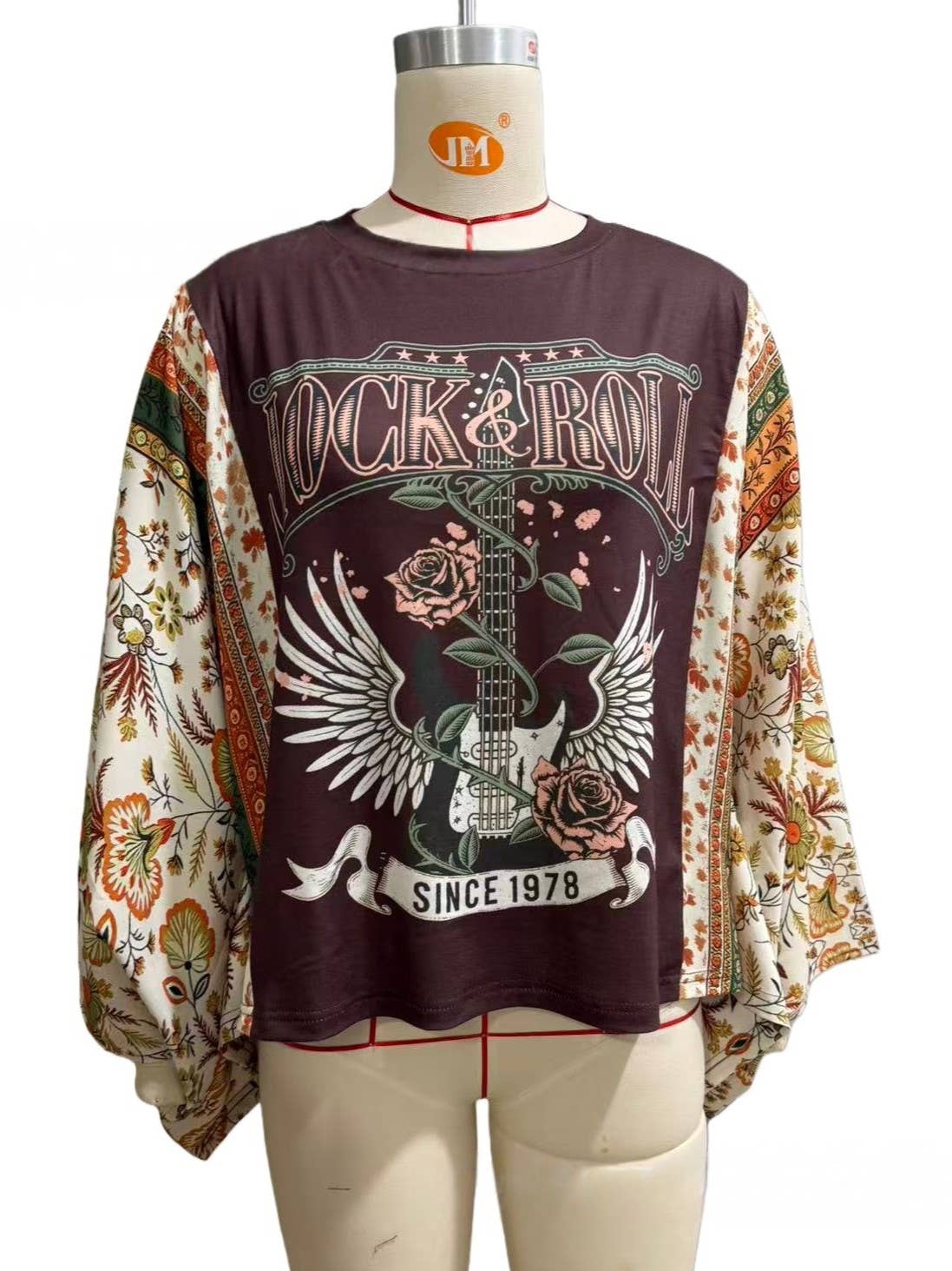 Western Rock and Roll Kimono Sleeve Relaxed Graphic Tees
