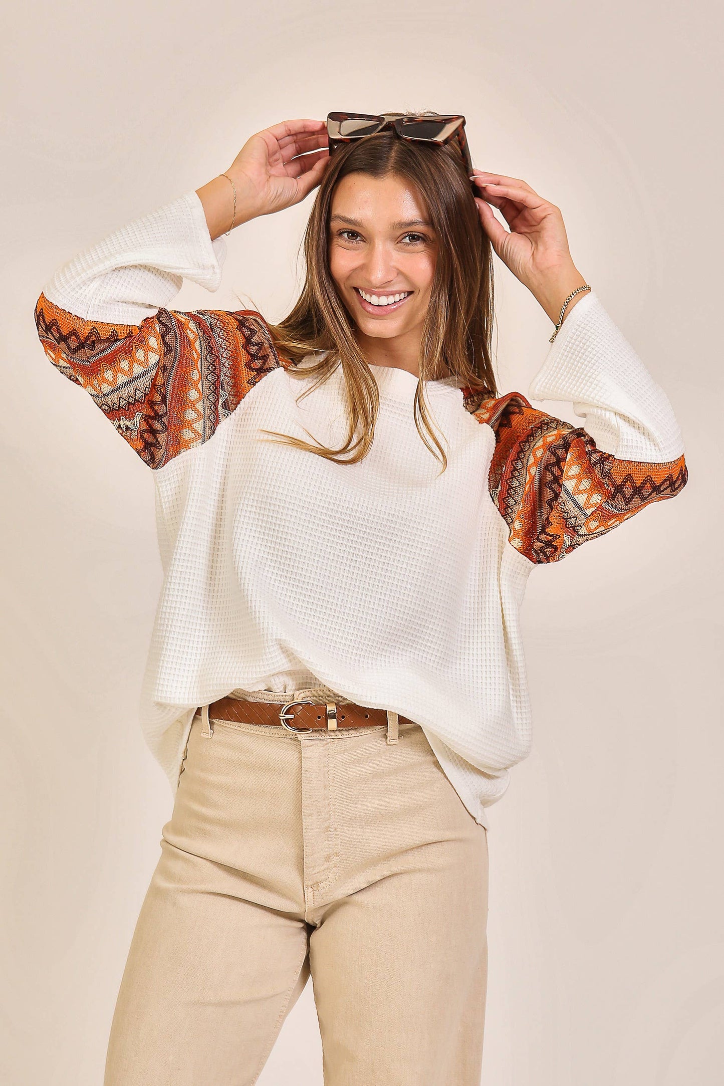 Harvest Hues Waffle Knit Top