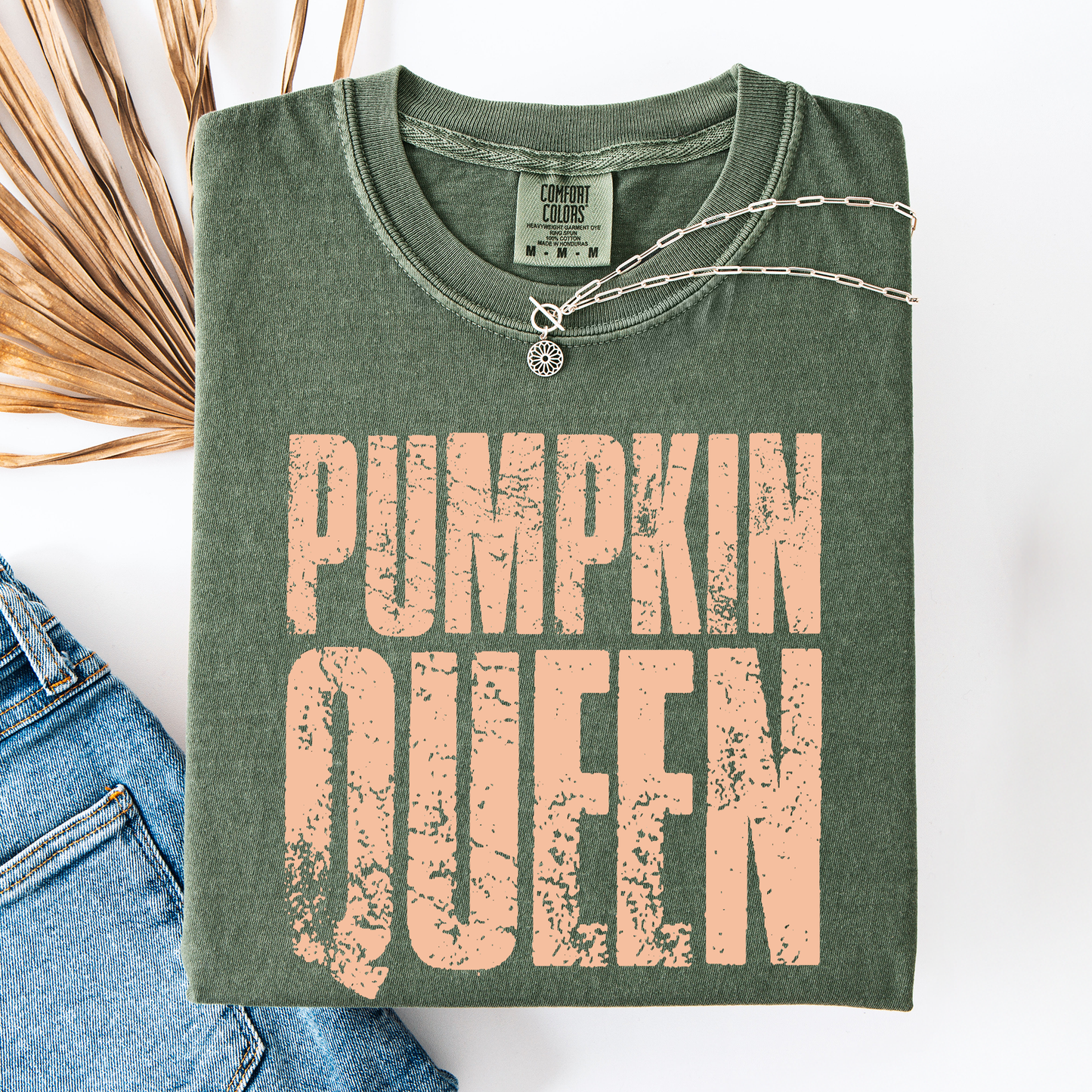 Pumpkin Queen, Halloween, Autumn Fall Comfort Colors T-Shirt